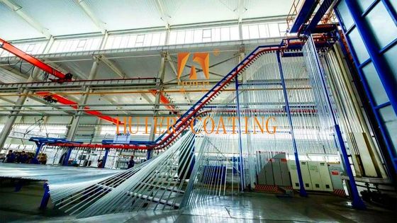Modulärer Aufbau Schnelle Farbwechsel Automatische Pulverbeschichtungslinie für Aluminiumlegierungsoberflächen